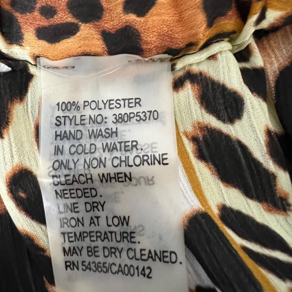 Peter Nygard Animal Leopard Print Button Front Long Skirt Size Small Petite - Picture 8 of 10